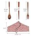 Startostar 5-piece Portable Natural Wooden Tableware Set with Travel Pouch for Dining or Camping (Fork, Spoon, and Chopsticks)