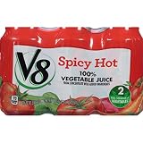 V8  Original Spicy Hot 100% Vegetable Juice 11.5 oz. Can (4 Packs of 6, Total of 24)