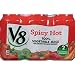 V8  Original Spicy Hot 100% Vegetable Juice 11.5 oz. Can (4 Packs of 6, Total of 24)