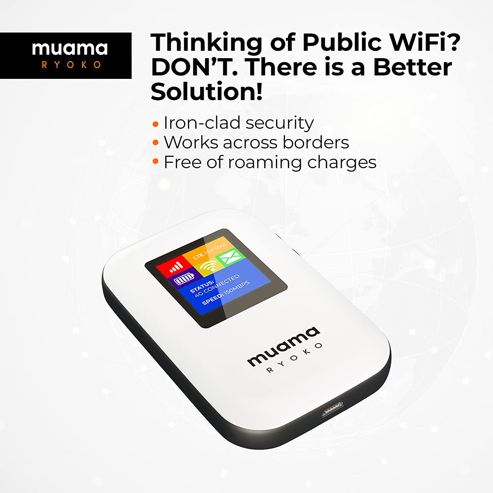 Ryoko Mobile Wifi Portable Hotspot 500mb Data 4g Lte Reviews Ryoko MUAMA Mobile WiFi Portable Hotspot With 500MB Data 4G LTE WiFi