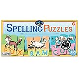 eeBoo Animal Spelling Puzzles, 10 puzzles, 3 pieces each