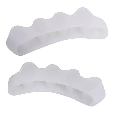 Sharplace 1 Paar Weiß Zehentrenner aus Soft Silikon Gel für Hallux Valgus Zehenspreizer
