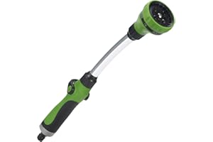 POOPLE Gardener Watering Wand, 15-Inch Garden Hose Nozzle Sprayer 8 Adjustable Spray Patterns and Thumb Flow Control Shut Off Valve-1