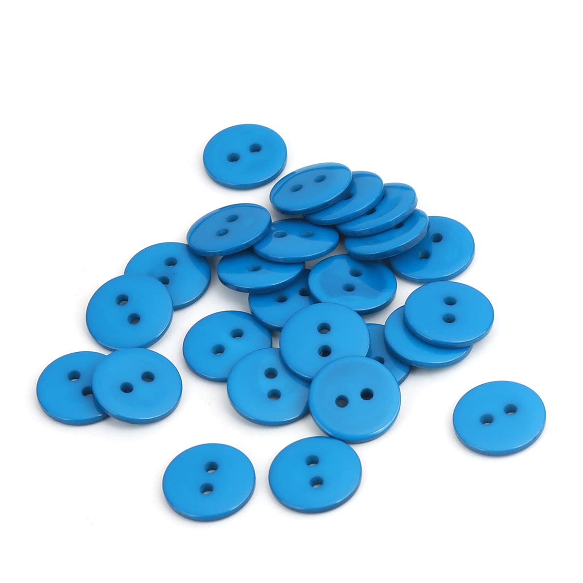 200 x Deep Blue Plain Round 2 Hole Sewing 15mm Buttons. for Cardmaking, Scrapbooking, Clothes Knitting