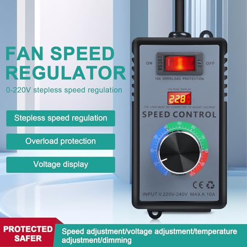 Ailao Speed Controller 220V Motor Speed Controller 220V Use for Angle Grinder/Hand Drill Blower/Circular Saws Voltage Regulator Power of 4KW