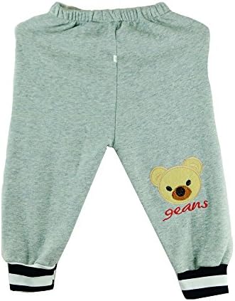 Shoeshop Top Kid's Spring Autumn and Winter Cotton Knit Elastic Pants Made in China(Size:4-10 10 Colour) (6, Grey)