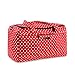 JuJuBe Super Star Oversized Weekender Travel Duffle Bag, Onyx Collection - Black Ruby - Red/White Polka Dots