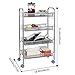 Lifewit Bathroom Shelves Organizer Storage Kitchen Rack with No Drilling Traceless Transparent Adhesive Shower Caddy, 13.8