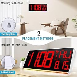 TXL Large Digital Wall Clock with Remote