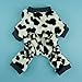 Fitwarm Adorable Milk Cows Pet Dog Clothes Comfy Velvet Winter Pajamas Puppy Doggy Cat Coat Jumpsuit, Large