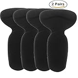 Black Heel Inserts by NaCare, 4PCS High Heel Pads Grips for Women Men, Comfortable Adhesive Shoe Inserts