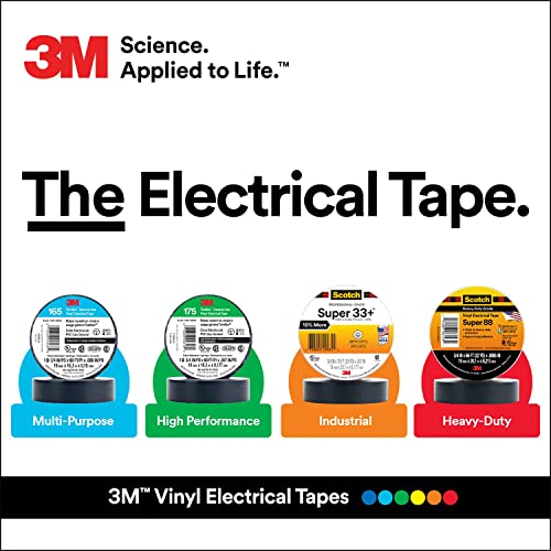 3M Scotch Super 33+ Electrical Tape 3/4 in x 52 ft, Premium Grade All