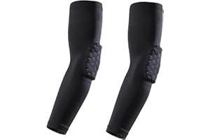 Elbow Pads, Basketball Shooter Sleeves, Collision Avoidance Hex Padded Elbow for Volleyball Football Baseball Cycling