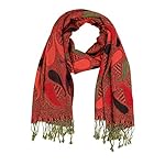 Paskmlna Paisley Pattern Tow Layered Woven Pashmina Shawl Scarf Wrap Stole Paskmlna Paisley Pattern Tow Layered Woven Pashmina Shawl Scarf Wrap Stole