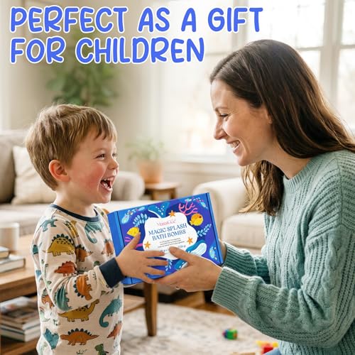 Bath Bombs with Surprise, 12 Pieces Bath Bombs for Children, Bath Bombs in Natural Organic Foam, Gifts for Boys and Girls, Bath Bomb Gift