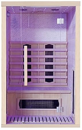 Infrarotkabine Infrarotsauna Svett Fußbodenheizung / Bluetooth / Steinwand / Sternenhimmel / mit komplettem Zubehör und viele