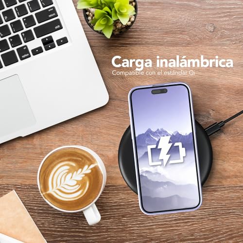 EAZY CASE Premium Silicone Case for iPhone 15 Pro MAX Slim Case with Camera Protection and Inner Lining, Silicone Case, Protective Case, Bumper, Mobile Case in Light Violet