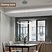 CHYING Modern Chandeliers, Modern Pendant Light, Round Shape LED Adjustable Hanging Light with Adjustable Height for Kitchen Island, Dining Room, Bedroom, Living Room, 24W, Cool White=6500K