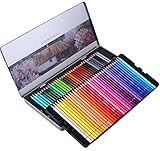 Colored Pencils Professional 72 Colored Pencil Set for Adult Coloring Books - Premium Art coloring pencils kit with Vibrant color- Perfect Holiday Gifts for Artist Drawing - Oil based Soft Core