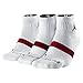 Nike Jordan Men's Low Quarter Dri-Fit Socks Large (shoe size 8-12) (White)