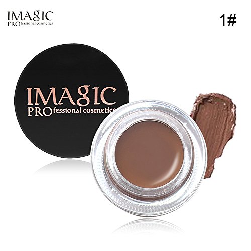 Sacow Eyebrow Enhancers Waterproof Long Lasting Gel Cream Makeup + Brush (A)