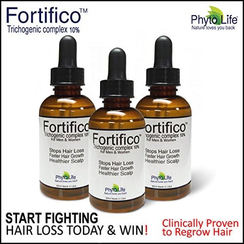 FORTIFICO For Hair Loss CLINICALLY PROVEN serum to regrow hair in Men &amp; Women 150 day Supply Trichogenic Complex Made in USA