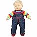 THE QUEEN'S TREASURES 15 Inch Doll Clothes Designed for Use with Bitty Baby Dolls, St of Two Rainbow Overall Skirt & Pants, 2 Shirt and 2 Pair Shoes. Compatible with American Girls' Bitty Baby Twins