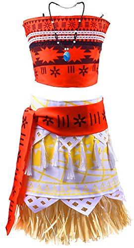 Bigface up moana girls adventure outfit cosplay costume…
