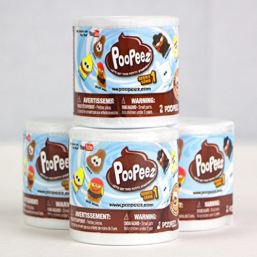 Poopeez Series 1 Capsules (4 Pack) Squishy Collectible Toy - Want It All