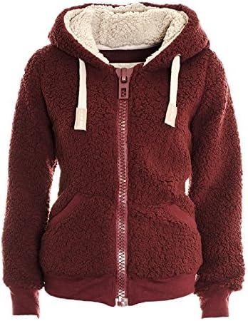 Fuchia boutique Ladies Womens Soft Teddy Sherpa Fleece Hooded Jumper Hoody Jacket Coat Cream Taupe S M L XL