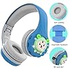 Riwbox-Baosilon-FB-7S-Kids-Headphones-Bluetooth-LED-Light-Up-Bluetooth-Foldable-Headphones-Over-Ear-Volume-Limited-Safe-758595dB-with-Mic-and-TF-card-Children-Headphones-for-School-BlueGrey Riwbox Baosilon FB-7S Kids Headphones Bluetooth, LED Light Up Bluetooth Foldable Headphones Over Ear Volume Limited Safe…