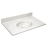 Design House Cultured Marble Vanity Top, Ivory