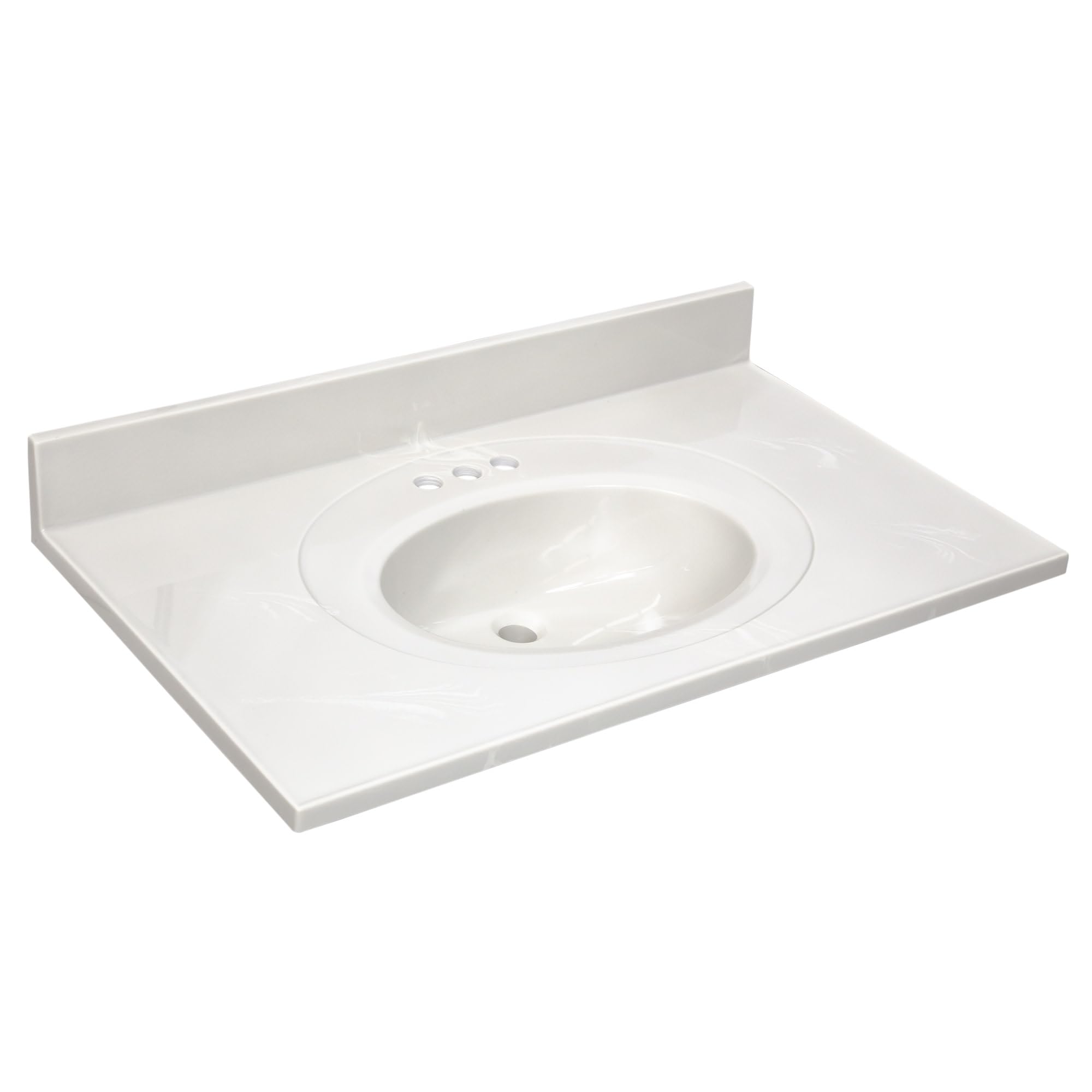 Design House Cultured Marble Vanity Top, Ivory