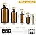 Glass Spray Bottle, Amber Glass Spray Bottles Set Roller Bottles for Essential Oils, Cleaning Products or Aromatherapy (16OZ x2, 8OZ x1, 4OZ x1, 2OZ x2 Dropper Bottle, 10ML x4 roller bottles)