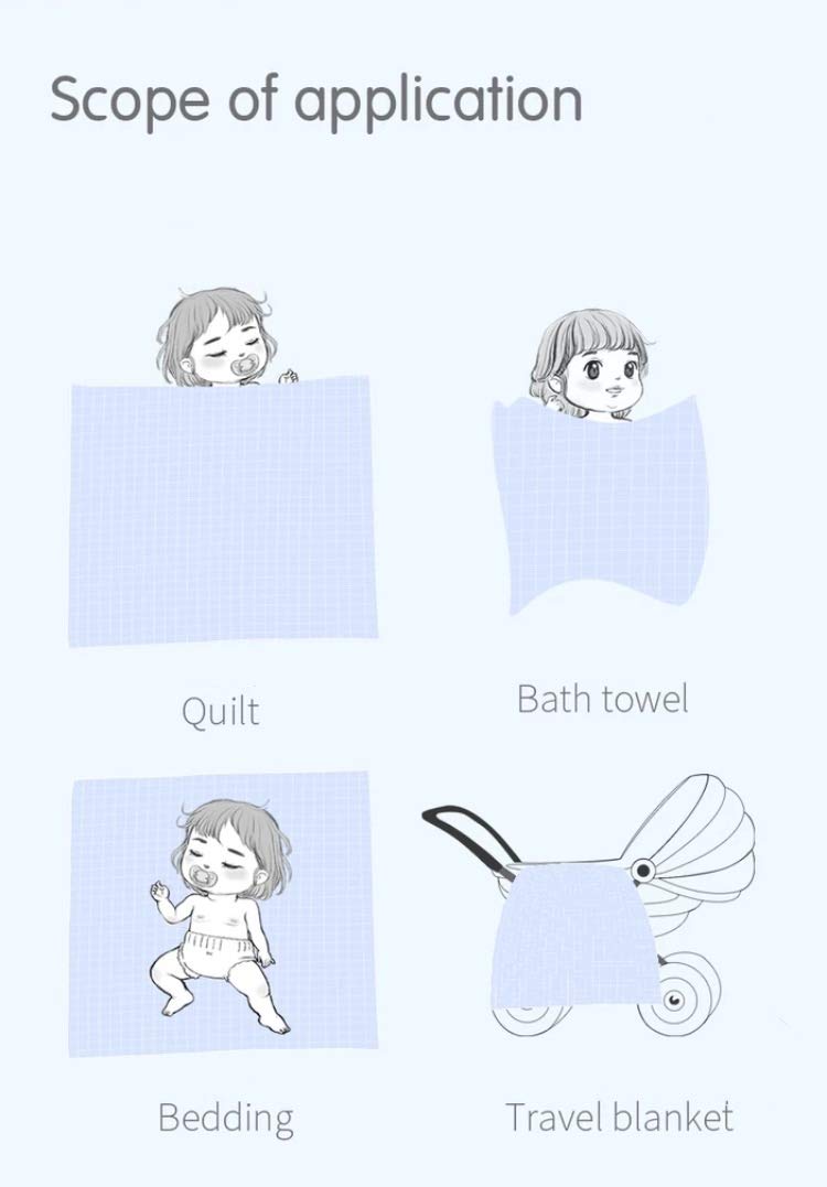 Organic Muslin Baby Towel Cotton Gauze Super Soft Baby Bath Towels 6 Layers Infant Towels Newborn Blanket Suitable for Baby\'s Delicate Skin 40 x 40inches White by Mom\'s Love