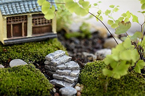 COOLTOP 2pcs (2 styles) Miniature Stairs Gardening Fairy Garden Miniature Accessories Micro Landscape Decor - Thumbnail 3