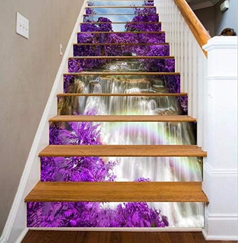 FLFK 13Pcs Stair Risers Stickers Peel and Sick 39.37"x7.08",Self-Adhesive Staircase Stickers Decals - Image 3