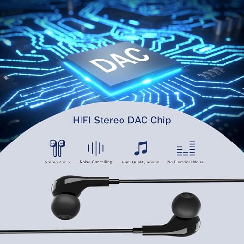 USB C Headphones with Microphone In-Ear Headphones for Samsung Galaxy S26 S25 S24 S23 Ultra S22 S21 FE A56 A55 A35 A54 5G A16 USB C Headset with Volume Control for iPhone 15 16 17 Pro Max Air iPad 10