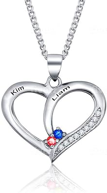 mothers necklace 2 stones