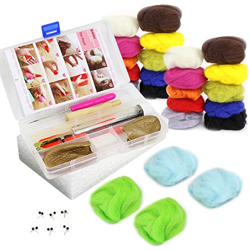 Simpzia needle felting kit wool felting starter kit - 7…