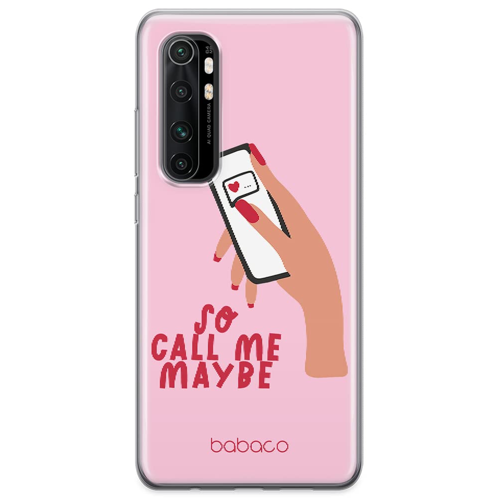 Babaco ERT GROUP mobile phone case for Xiaomi MI NOTE 10 Lite original and officially Licensed pattern Call me maybe 001 optimally adapted to the shape of the mobile phone, case made of TPU