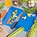 Flexible Cutting Board for Kitchen 14.96X12 Thick 0.7mm Set of 6 Flexible Cutting Board Mats With Food Icons Assorted Colors Plastic-Cutting-Board-for-Kitchen SUPERKIT