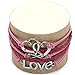 Leather Multilayer Bracelet I Trendy Leather Wrap Charm Bracelet | Genuine Leather Bracelet for Teenage Girls & Young Women. Vintage Rope Multilayer Bracelet with Stainless Steel Charms.