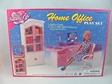 Barbie Size Dollhouse Furniture- Home Office Computer Lamp Printer
