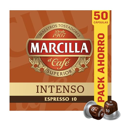 Cápsulas de Café Intenso | Intensidad 10 | 50 Cápsulas Compatibles Nespresso