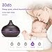 Sealive Remote Control 550ML Wood Grain Essential Oil Diffuser Electric Ultrasonic Humidifier Aromatherapy Cool Mist Humidifier Home Office SPA (Black)