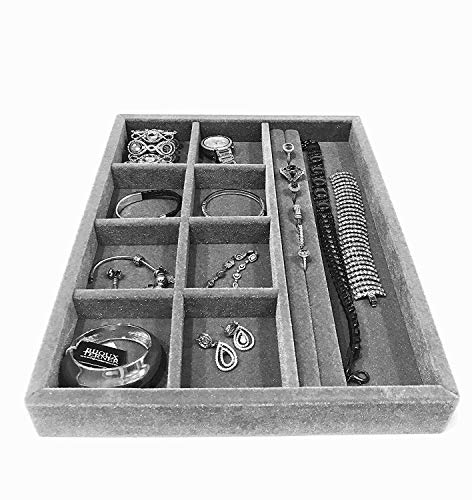 Jewelry Box Drawer Insert Jewelry Organizer Tray Wood And Velvet