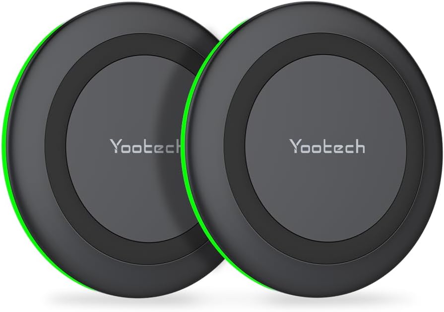 Yootech [2 Pack] Wireless Charger,10W Max Fast Wireless Charging Pad