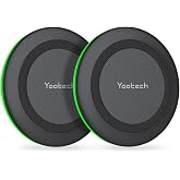 Yootech [2 Pack] Wireless Charger,10W Max Wireless Charging Pad | Made for iPhone 18 Pro/18 Pro Max/17/Air/16/15/14/13/12/11,Samsung Galaxy S25/S24,for AirPods 5 4 3 2 Pro(No AC Adapter)