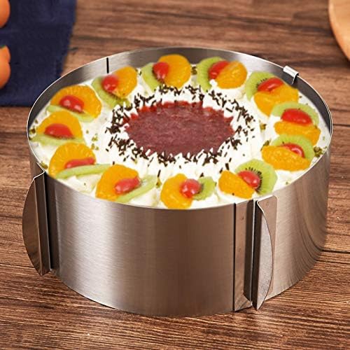 Moule A Gateau Rond Reglable En Acier Inoxydable 16 Cm Patisserie Ustensiles A Patisserie